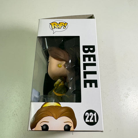 BOX FLAWS VIEW PHOTOS Belle - Beauty and The Beast  Disney Funko Pop 221 Vinyl Figure (11.4 Cm L × 8.9 Cm W × 15.9 Cm H)