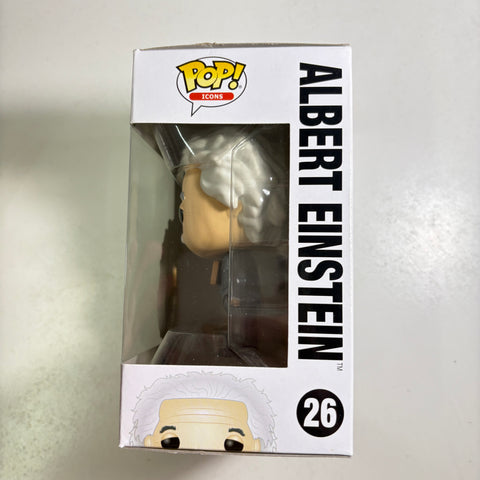 BOX FLAWS VIEW PHOTOS Albert Einstein - Funko Pop World History 56 Vinyl Figure Collectible