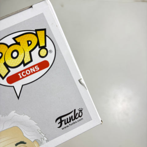BOX FLAWS VIEW PHOTOS Albert Einstein - Funko Pop World History 56 Vinyl Figure Collectible