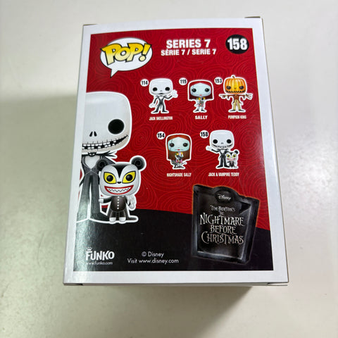 BOX DAMAGE VIEW PHOTOS Jack Skellington & Vampire Teddy - The Nightmare Before Christmas Disney Funko Pop 158 Vinyl Figure EXCLUSIVE (11.4 Cm L × 8.9 Cm W × 15.9 Cm H)
