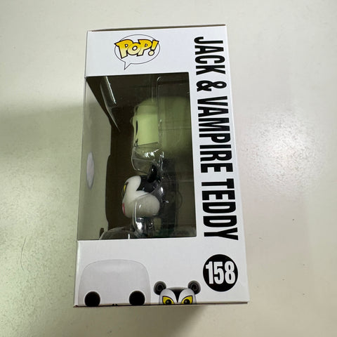 BOX DAMAGE VIEW PHOTOS Jack Skellington & Vampire Teddy - The Nightmare Before Christmas Disney Funko Pop 158 Vinyl Figure EXCLUSIVE (11.4 Cm L × 8.9 Cm W × 15.9 Cm H)