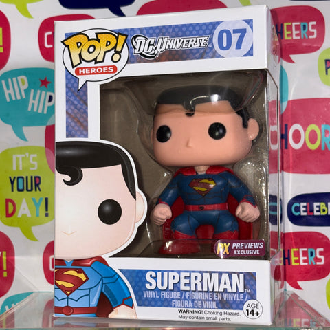 Superman - DC Funko Pop 07 Vinyl Figure (11.4 Cm L × 8.9 Cm W × 15.9 Cm H)