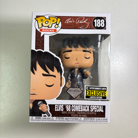 Elvis Presley (68' Comeback Special) - Funko Pop 188 Entertainment Earth Exclusive Diamond