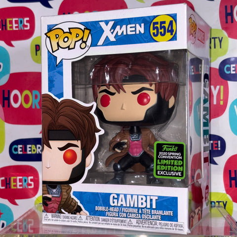 BOX FLAW VIEW PHOTO Gambit - Marvel Funko Pop 554 Vinyl Figure Spring Convention