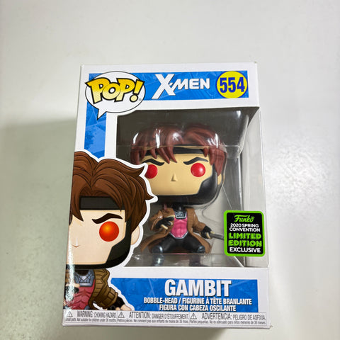 BOX FLAW VIEW PHOTO Gambit - Marvel Funko Pop 554 Vinyl Figure Spring Convention