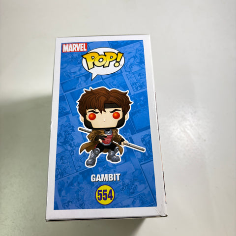 BOX FLAW VIEW PHOTO Gambit - Marvel Funko Pop 554 Vinyl Figure Spring Convention
