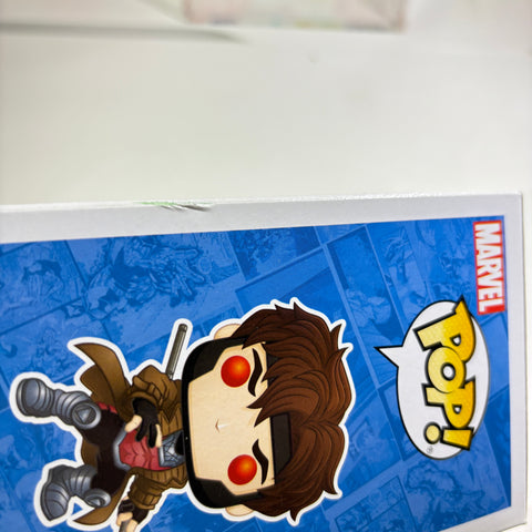 BOX FLAW VIEW PHOTO Gambit - Marvel Funko Pop 554 Vinyl Figure Spring Convention
