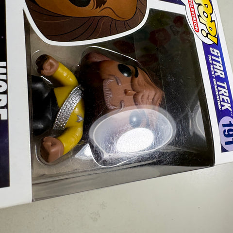 BOX FLAWS VIEW PHOTOS Worf - Star Trek The Next Generation Funko Pop 191 Vinyl Figure (11.4 Cm L × 8.9 Cm W × 15.9 Cm H)