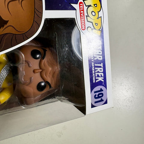 BOX FLAWS VIEW PHOTOS Worf - Star Trek The Next Generation Funko Pop 191 Vinyl Figure (11.4 Cm L × 8.9 Cm W × 15.9 Cm H)