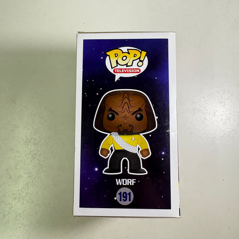 BOX FLAWS VIEW PHOTOS Worf - Star Trek The Next Generation Funko Pop 191 Vinyl Figure (11.4 Cm L × 8.9 Cm W × 15.9 Cm H)