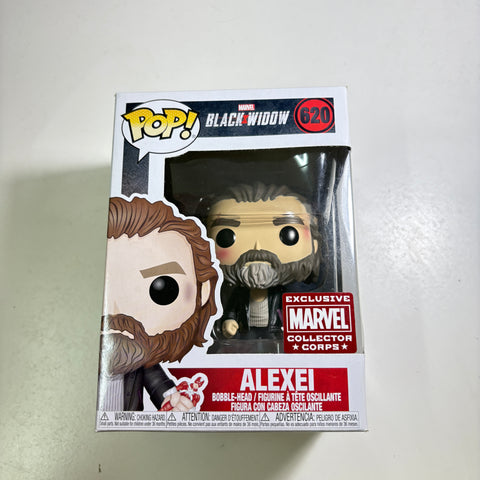 BOX FLAWS VIEW PHOTOS Alexei - Black Widow Marvel Funko Pop 620 Vinyl Figure Exclusive