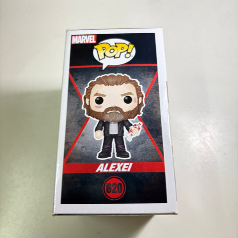 BOX FLAWS VIEW PHOTOS Alexei - Black Widow Marvel Funko Pop 620 Vinyl Figure Exclusive