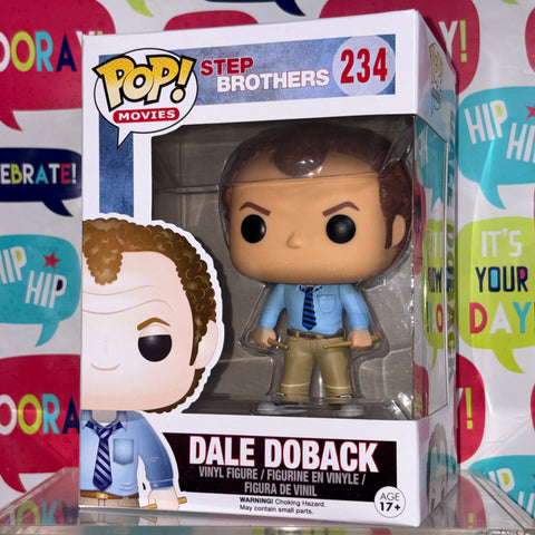 BOX FLAWS VIEW PHOTOS Dale Doback - Step Brothers Funko Pop 234 Vinyl Figure (11.4 Cm L × 8.9 Cm W × 15.9 Cm H)
