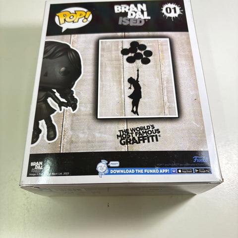 BOX FLAWS VIEW PHOTOS Flying Balloon Girl Brandalised Funko Pop 01 Vinyl Figure (22.9 Cm L × 8.9 Cm W × 22.9 Cm H)