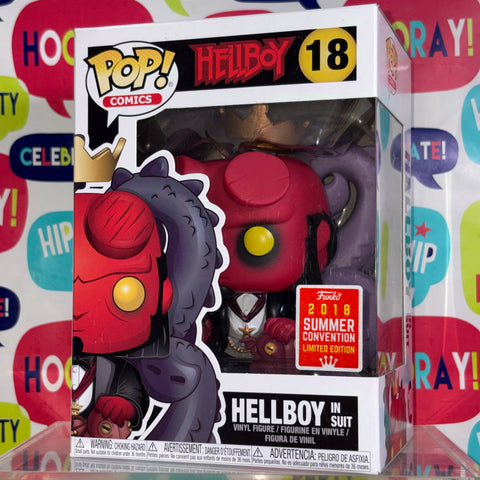 Hellboy in Suit Summer Convention - Hellboy Funko Pop 18 Vinyl Figure (11.4 Cm L × 8.9 Cm W × 15.9 Cm H)