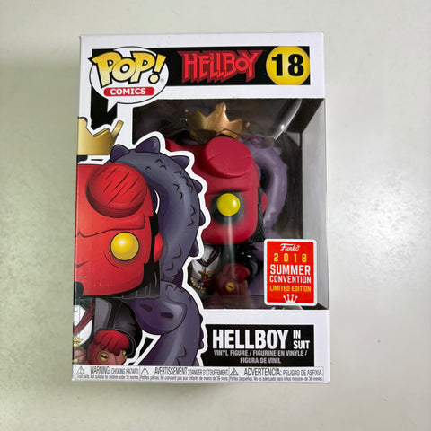 Hellboy in Suit Summer Convention - Hellboy Funko Pop 18 Vinyl Figure (11.4 Cm L × 8.9 Cm W × 15.9 Cm H)