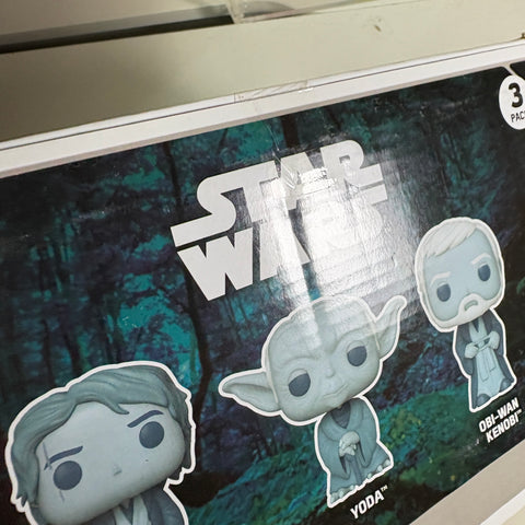 Star Wars - Anakin Skywalker/Yoda/Obi-wan Kenobi [Endor] Funko Pop 3 Pack Amazon Exclusive GLOW