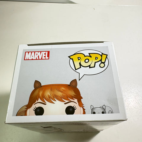BOX FLAW VIEW PHOTOS Squirrel Girl - Marvel Funko Pop 144 Vinyl Figure