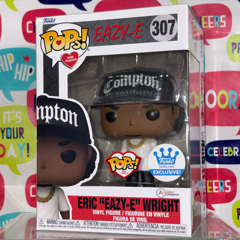 BOX FLAWS VIEW PHOTOS Eric Eazy E Wright - Funko Pop 307 Vinyl Figure EXCLUSIVE (11.4 Cm L × 8.9 Cm W × 15.9 Cm H)