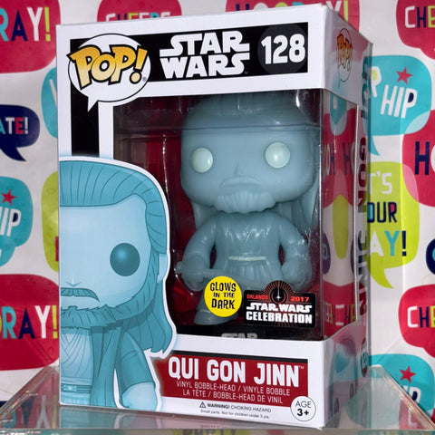 Star Wars - Qui Gon Jinn Funko Pop 128 Star Wars Celebration 2017 Orlando