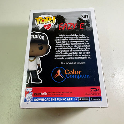 BOX FLAWS VIEW PHOTOS Eric Eazy E Wright - Funko Pop 307 Vinyl Figure EXCLUSIVE (11.4 Cm L × 8.9 Cm W × 15.9 Cm H)