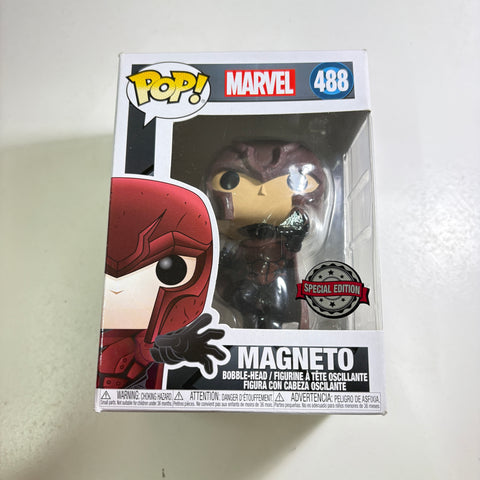 BOX FLAWS VIEW PHOTOS Magneto - X-Men Marvel Funko Pop 488 Vinyl Figure Exclusive