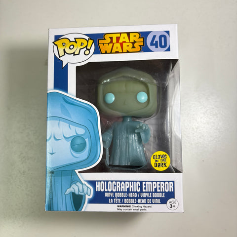 Star Wars - Holographic Emperor Funko Pop 40 Glow in The Dark