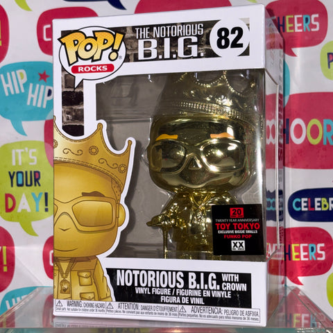 Notorious BIG with Crown GOLD EXCLUSIVE - Funko Pop 82 Vinyl Figure (11.4 Cm L × 8.9 Cm W × 15.9 Cm H)