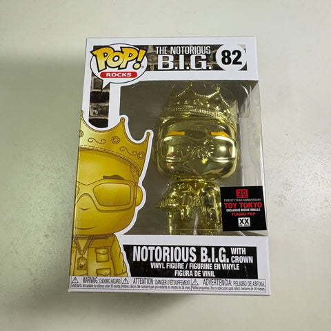 Notorious BIG with Crown GOLD EXCLUSIVE - Funko Pop 82 Vinyl Figure (11.4 Cm L × 8.9 Cm W × 15.9 Cm H)