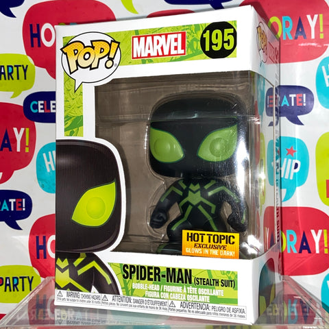 Spider-Man (Stealth Suit) - Funko Pop 195 Hot Topic Exclusive