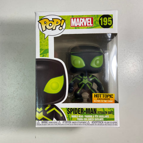 Spider-Man (Stealth Suit) - Funko Pop 195 Hot Topic Exclusive