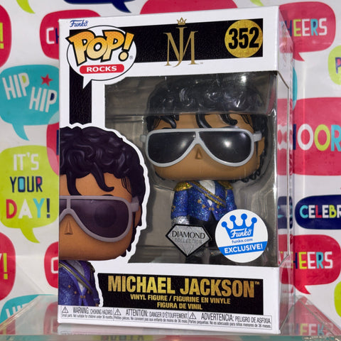 Michael Jackson DIAMOND - Funko Pop Rocks 345 Vinyl Figure (11.4 Cm L × 8.9 Cm W × 15.9 Cm H)