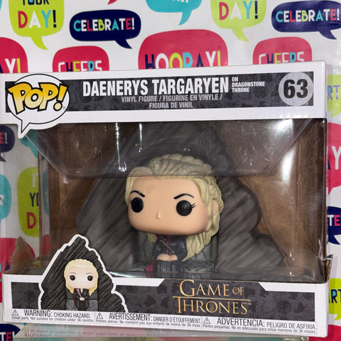 BOX FLAWS VIEW PHOTOS Daenerys Targaryen on Dragonstone Throne Funko Pop 63 Vinyl Figure  (20.5 Cm L × 8.9 Cm W × 15.9 Cm H)