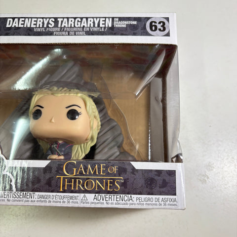 BOX FLAWS VIEW PHOTOS Daenerys Targaryen on Dragonstone Throne Funko Pop 63 Vinyl Figure  (20.5 Cm L × 8.9 Cm W × 15.9 Cm H)