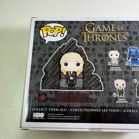 BOX FLAWS VIEW PHOTOS Daenerys Targaryen on Dragonstone Throne Funko Pop 63 Vinyl Figure  (20.5 Cm L × 8.9 Cm W × 15.9 Cm H)