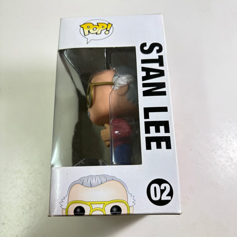 BOX FLAW VIEW PHOTOS STAN LEE Marvel Funko Pop 02 Vinyl Figure FAN EXPO Exclusive
