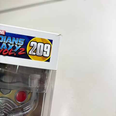 BOX FLAWS VIEW PHOTOS Star-Lord - Marvel Funko Pop 209 Vinyl Figure EXCLUSIVE