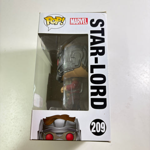 BOX FLAWS VIEW PHOTOS Star-Lord - Marvel Funko Pop 209 Vinyl Figure EXCLUSIVE