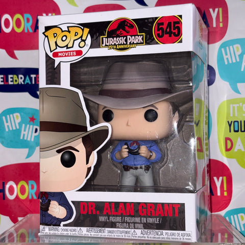 BOX DAMAGE VIEW PHOTOS Dr. Alan Grant - Jurassic Park Funko Pop 545 Vinyl Figure (11.4 Cm L × 8.9 Cm W × 15.9 Cm H)