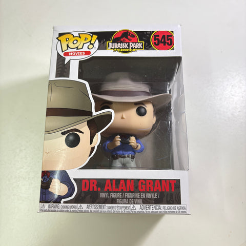 BOX DAMAGE VIEW PHOTOS Dr. Alan Grant - Jurassic Park Funko Pop 545 Vinyl Figure (11.4 Cm L × 8.9 Cm W × 15.9 Cm H)