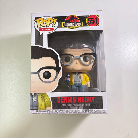 BOX FLAWS VIEW PHOTOS Dennis Nedry - Jurassic Park Funko Pop 551 Vinyl Figure (11.4 Cm L × 8.9 Cm W × 15.9 Cm H)