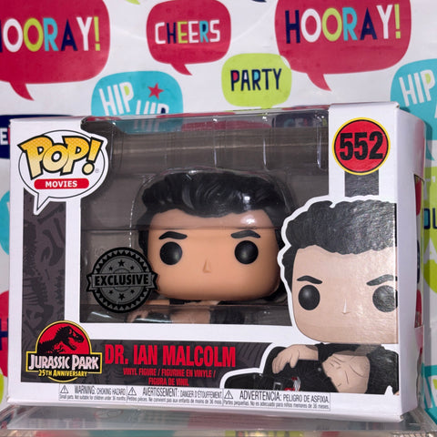 BOX FLAWS VIEW PHOTOS Dr. Ian Malcolm - Jurassic Park Funko Pop 552 Vinyl Figure (11.4 Cm L × 8.9 Cm W × 15.9 Cm H)