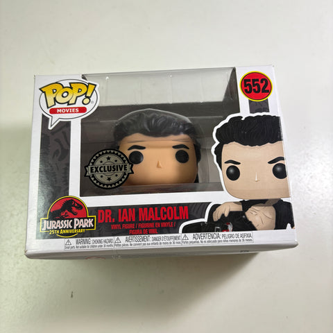 BOX FLAWS VIEW PHOTOS Dr. Ian Malcolm - Jurassic Park Funko Pop 552 Vinyl Figure (11.4 Cm L × 8.9 Cm W × 15.9 Cm H)