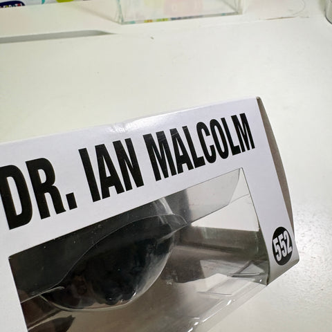 BOX FLAWS VIEW PHOTOS Dr. Ian Malcolm - Jurassic Park Funko Pop 552 Vinyl Figure (11.4 Cm L × 8.9 Cm W × 15.9 Cm H)