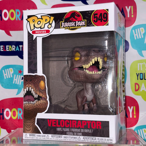 BOX DAMAGE VIEW PHOTOS Velociraptor - Jurassic Park Funko Pop 549 Vinyl Figure (11.4 Cm L × 8.9 Cm W × 15.9 Cm H)