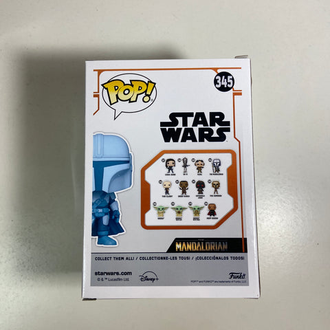 The Mandalorian - Star Wars Funko Pop 345 Glow Entertainment Earth + Protector