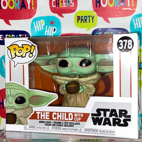 The Child/Grogu (With Cup) - Star Wars Funko Pop 378 + Protector