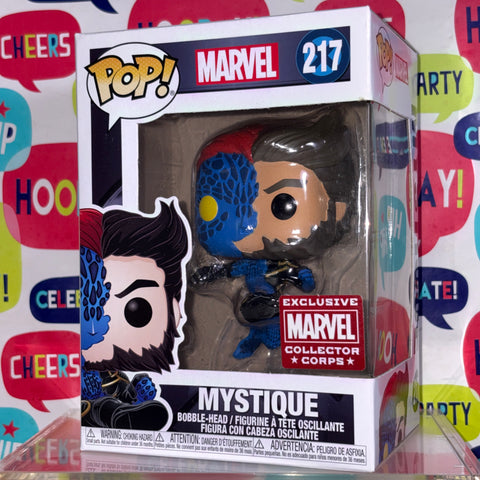 BOX FLAWS VIEW PHOTOS Mystique - Marvel Funko Pop 217 Vinyl Figure Exclusive