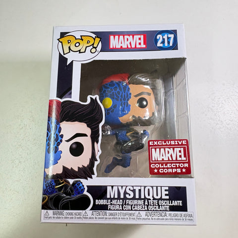 BOX FLAWS VIEW PHOTOS Mystique - Marvel Funko Pop 217 Vinyl Figure Exclusive