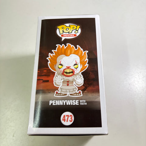 Pennywise with Teeth - IT Funko Pop 473 Vinyl Figure (11.4 Cm L × 8.9 Cm W × 15.9 Cm H)